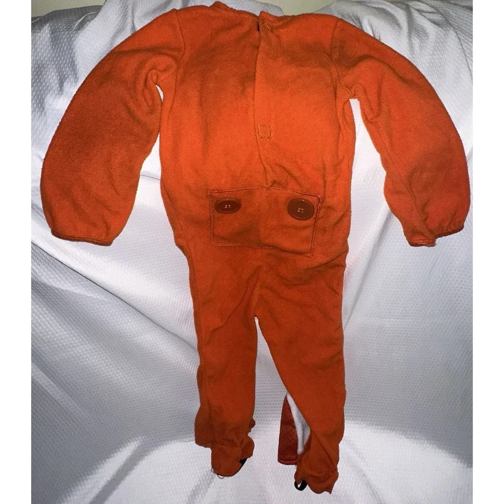 Trick 'r Treat Sam Costume Fleece Jumpsuit w/Scarecrow Hood 2T Spirit Halloween